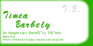 timea barbely business card